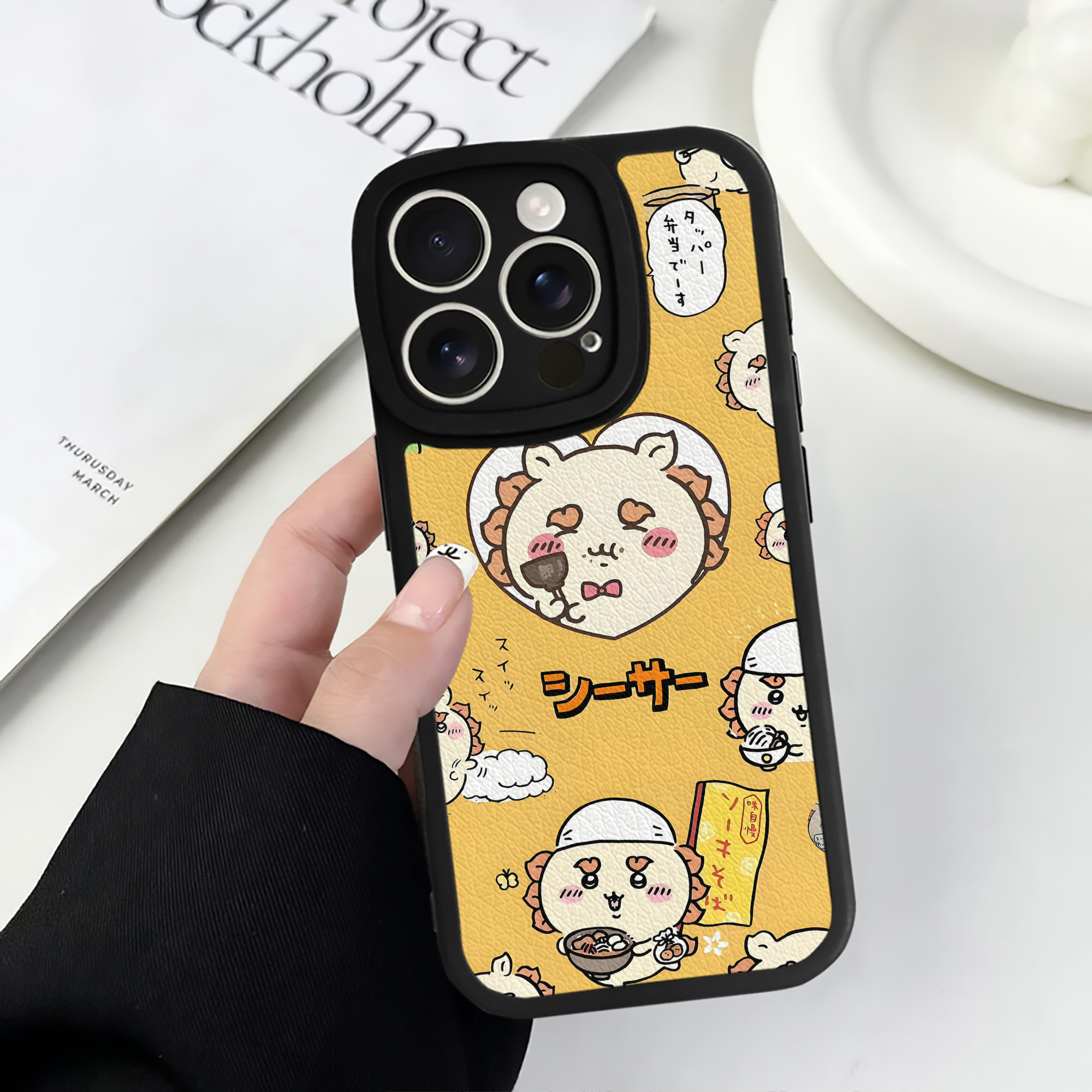（画像用） ちいかわ Chii-kawa 【iPhone 16シリーズ対応】シリコンスマホケース（レザー調） 材質：シリコン